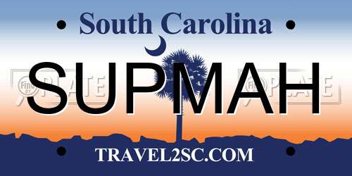 SUPMAH South Carolina License Plate