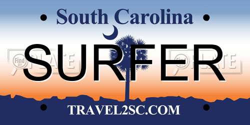 SURFER South Carolina License Plate