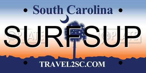 SURFSUP South Carolina License Plate