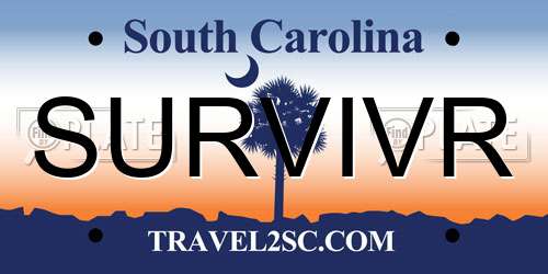 SURVIVR South Carolina License Plate
