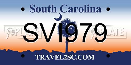SVI979 South Carolina License Plate