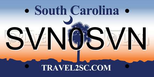 SVN0SVN South Carolina License Plate