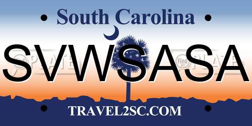 SVWSASA South Carolina License Plate