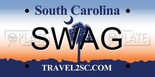 SWAG South Carolina License Plate