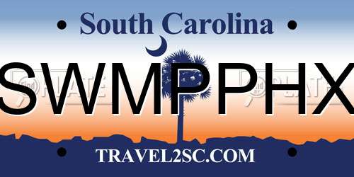 SWMPPHX South Carolina License Plate