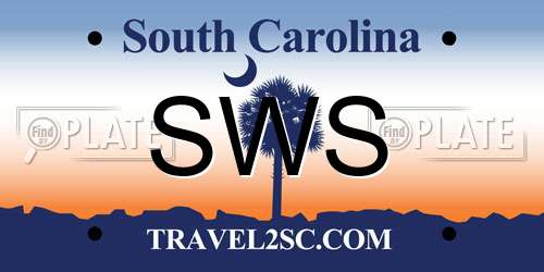 SWS South Carolina License Plate