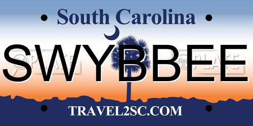 SWYBBEE South Carolina License Plate
