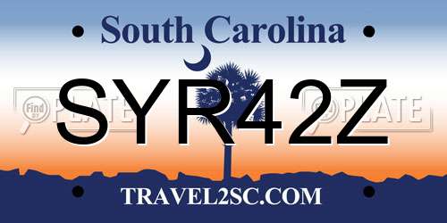 SYR42Z South Carolina License Plate