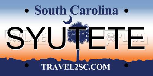 SYUTETE South Carolina License Plate