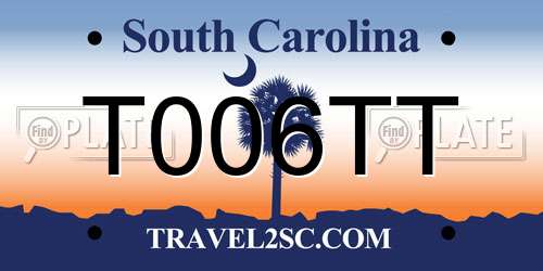 T006TT South Carolina License Plate