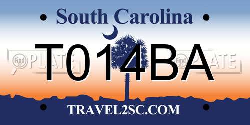 T014BA South Carolina License Plate