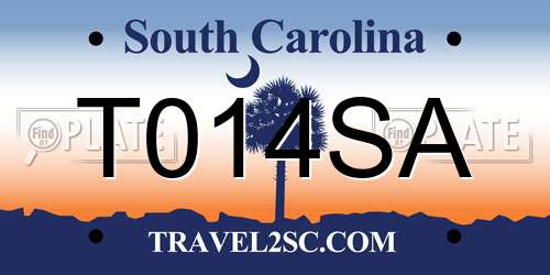 T014SA South Carolina License Plate