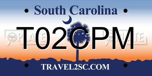 T02CPM South Carolina License Plate