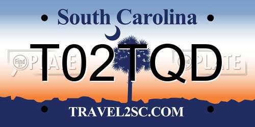 T02TQD South Carolina License Plate