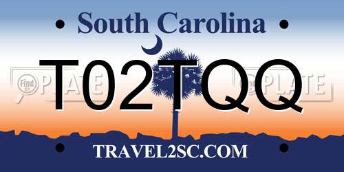 T02TQQ South Carolina License Plate