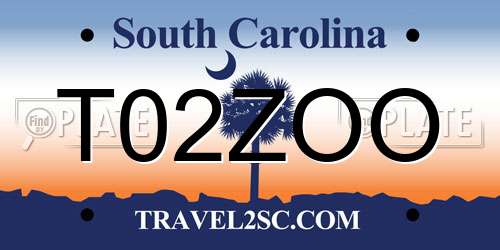 T02ZOO South Carolina License Plate
