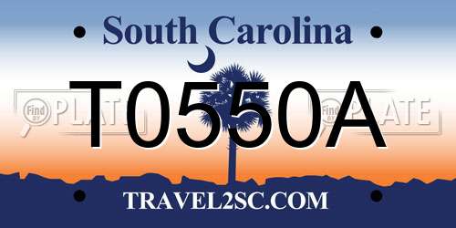 T0550A South Carolina License Plate