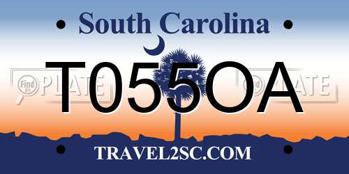 T055OA South Carolina License Plate