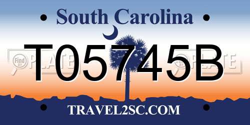 T05745B South Carolina License Plate