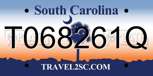 T068261Q South Carolina License Plate