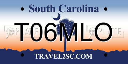 T06MLO South Carolina License Plate