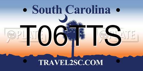 T06TTS South Carolina License Plate