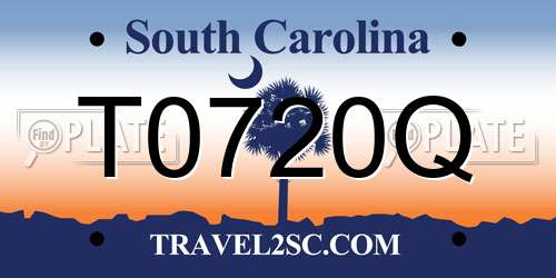 T0720Q South Carolina License Plate