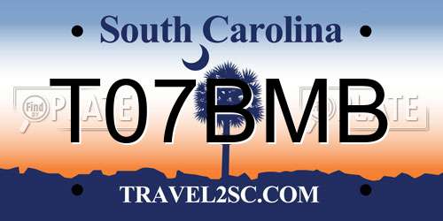 T07BMB South Carolina License Plate