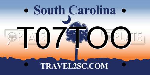 T07TOO South Carolina License Plate
