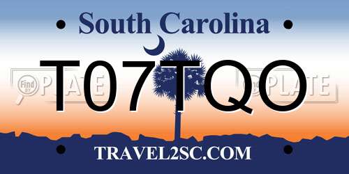 T07TQO South Carolina License Plate