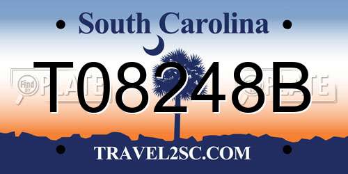T08248B South Carolina License Plate