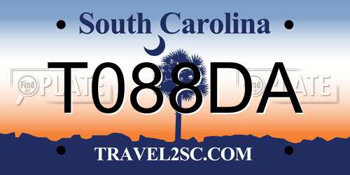T088DA South Carolina License Plate