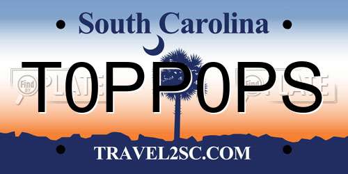 T0PP0PS South Carolina License Plate