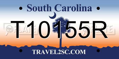 T10155R South Carolina License Plate