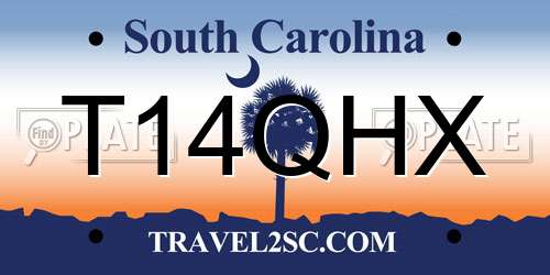 T14QHX South Carolina License Plate