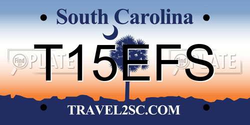 T15EFS South Carolina License Plate