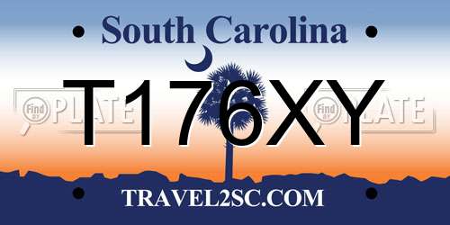 T176XY South Carolina License Plate
