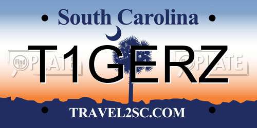 T1GERZ South Carolina License Plate
