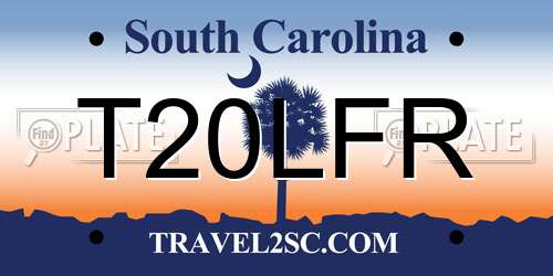 T20LFR South Carolina License Plate