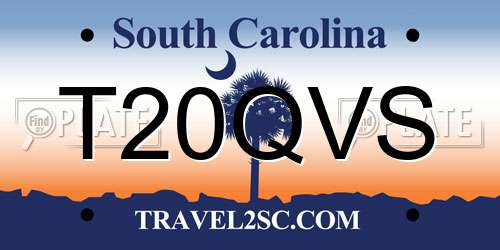 T20QVS South Carolina License Plate