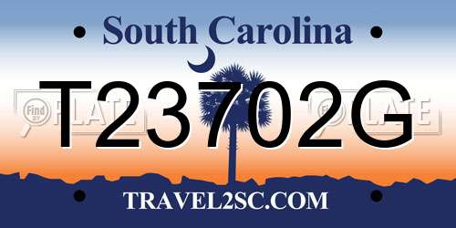 T23702G South Carolina License Plate