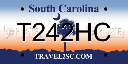 T242HC South Carolina License Plate