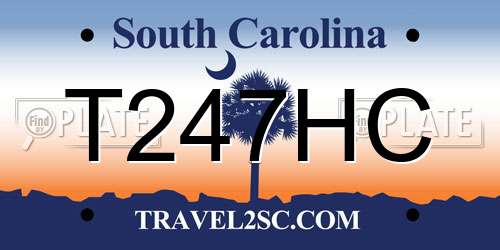 T247HC South Carolina License Plate
