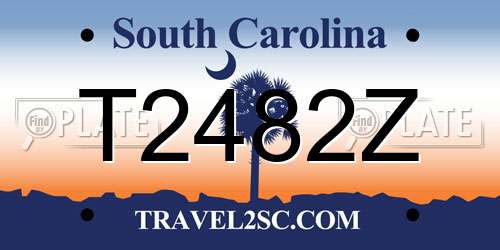 T2482Z South Carolina License Plate