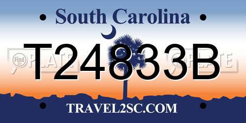 T24833B South Carolina License Plate