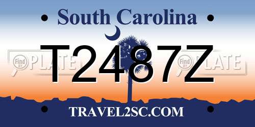 T2487Z South Carolina License Plate