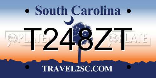 T248ZT South Carolina License Plate