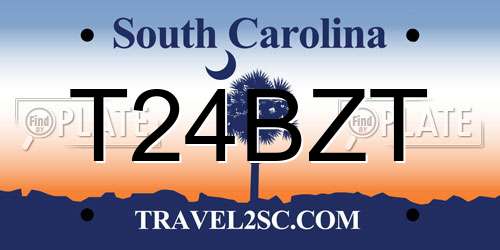 T24BZT South Carolina License Plate