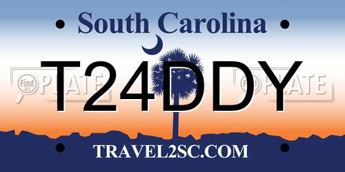 T24DDY South Carolina License Plate