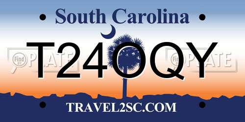 T24OQY South Carolina License Plate